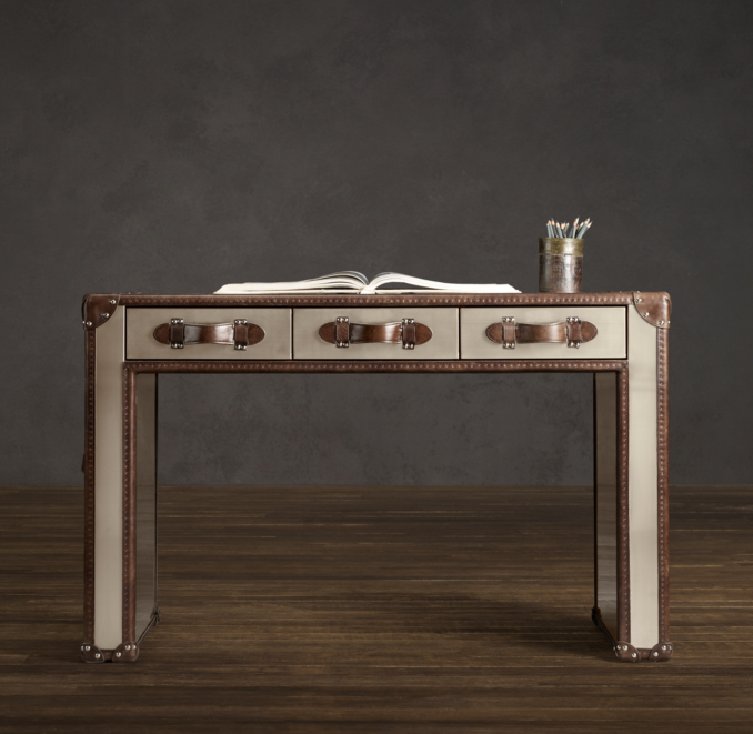 49" Mayfair Stainless Steel Trunk Desk