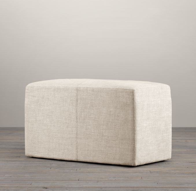 30" Cooper Upholstered Rectangular Ottoman