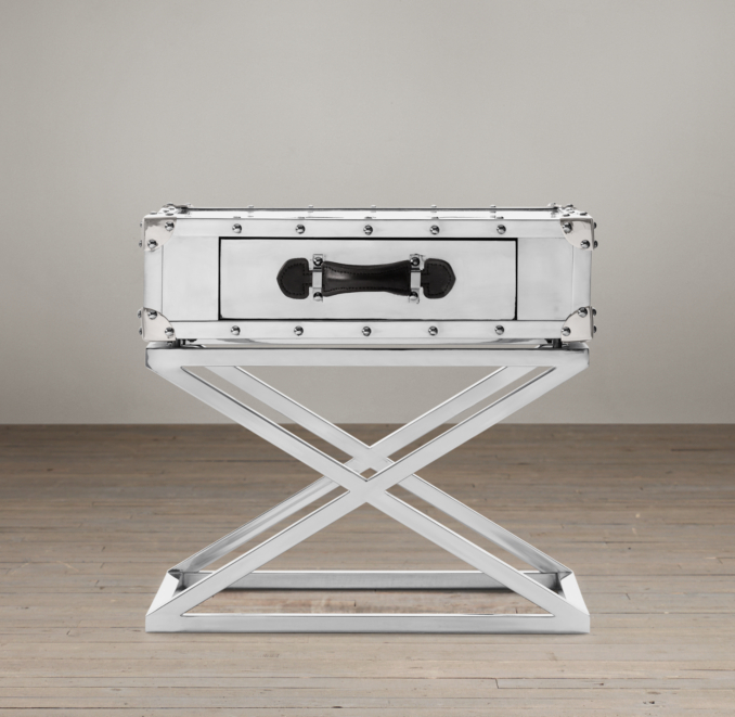 Trans-Atlantic Steamer Trunk Side Table