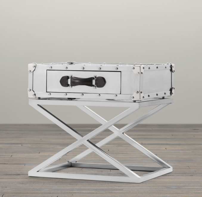 Trans-Atlantic Steamer Trunk Side Table