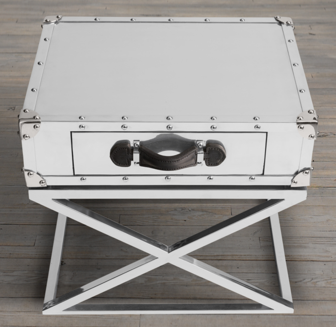 Trans-Atlantic Steamer Trunk Side Table