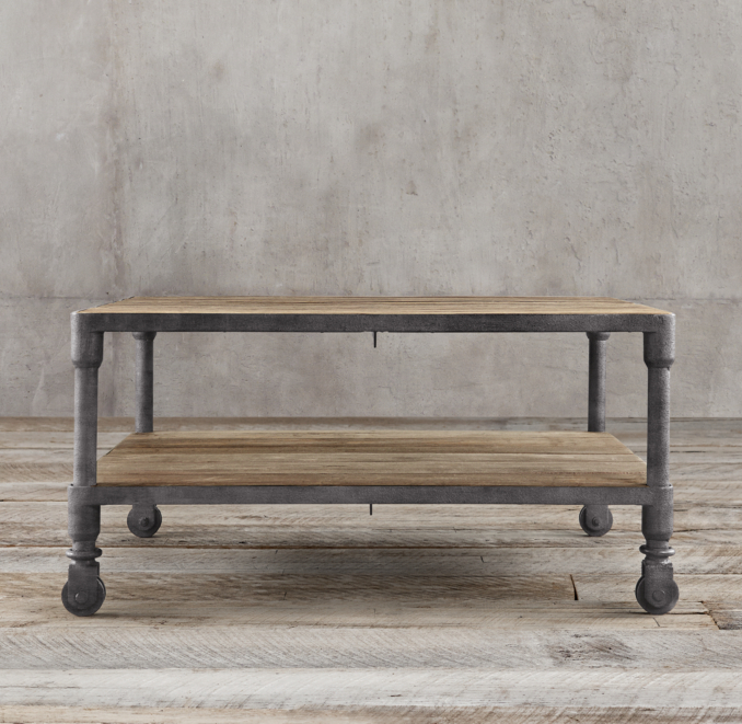 Dutch Industrial 34" Square Coffee Table