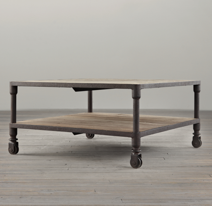 Dutch Industrial 34" Square Coffee Table