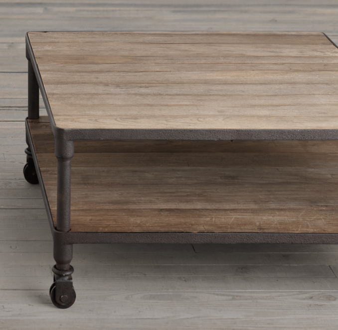 Dutch Industrial 34" Square Coffee Table