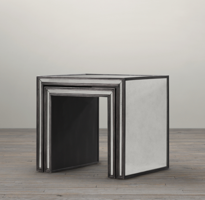 Strand Mirrored Nesting Side Tables