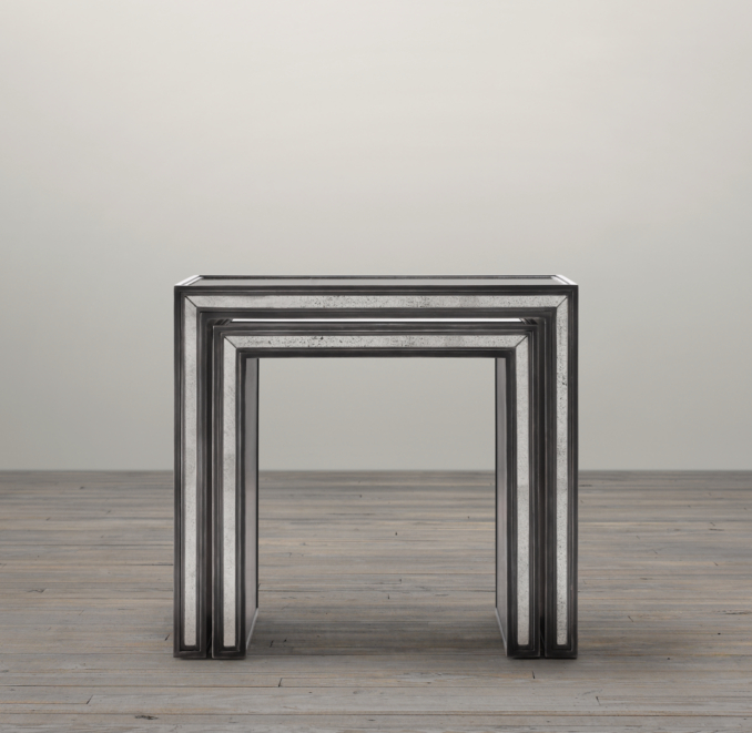 Strand Mirrored Nesting Side Tables