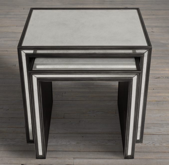 Strand Mirrored Nesting Side Tables