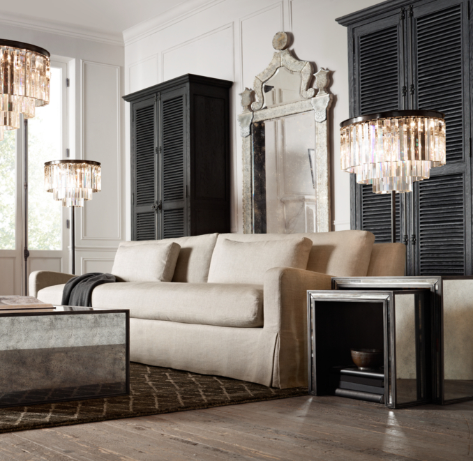 Strand Mirrored Nesting Side Tables