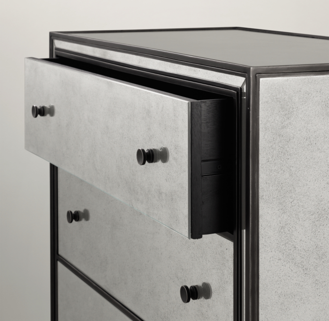 Strand Mirrored 5-Drawer Narrow Dresser