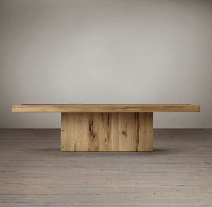 55" Reclaimed Russian Oak Plinth Coffee Table