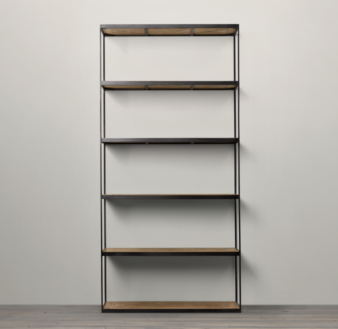 Reclaimed Oak Parquet Bookcase