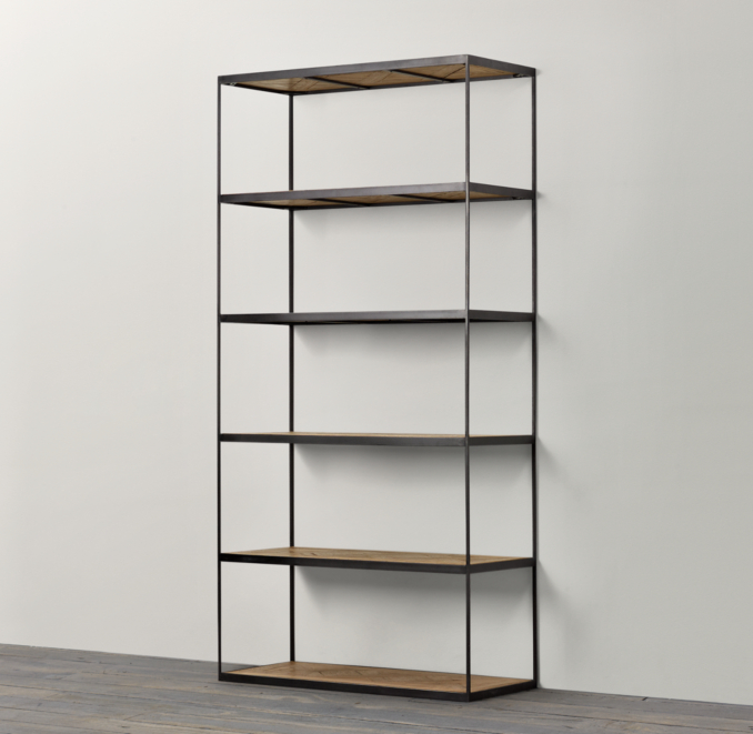 Reclaimed Oak Parquet Bookcase