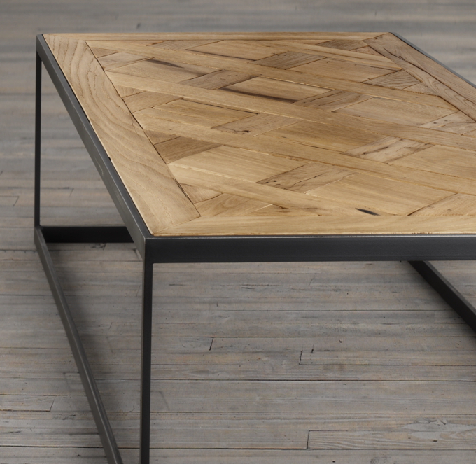 Reclaimed Russian Oak Parquet Coffee Table