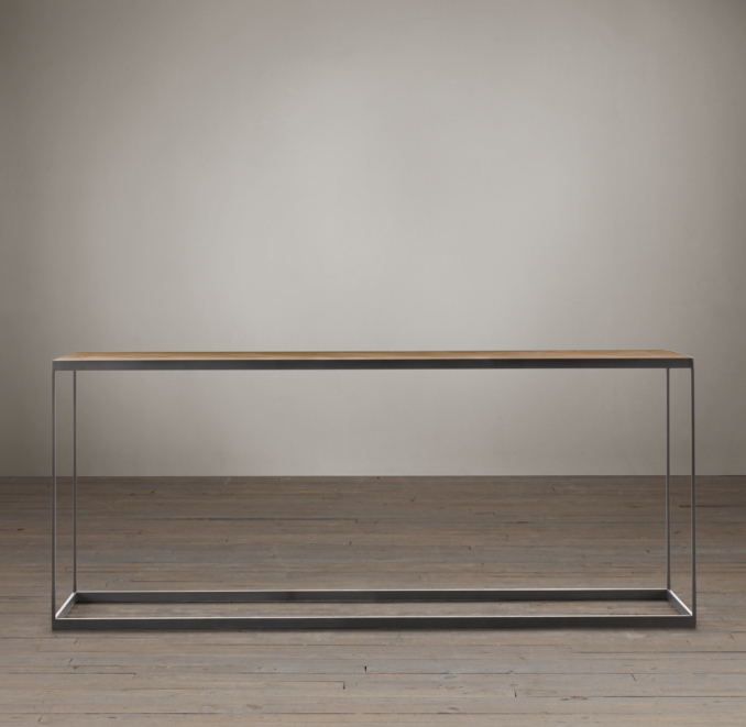 Reclaimed Oak Parquet Console Table