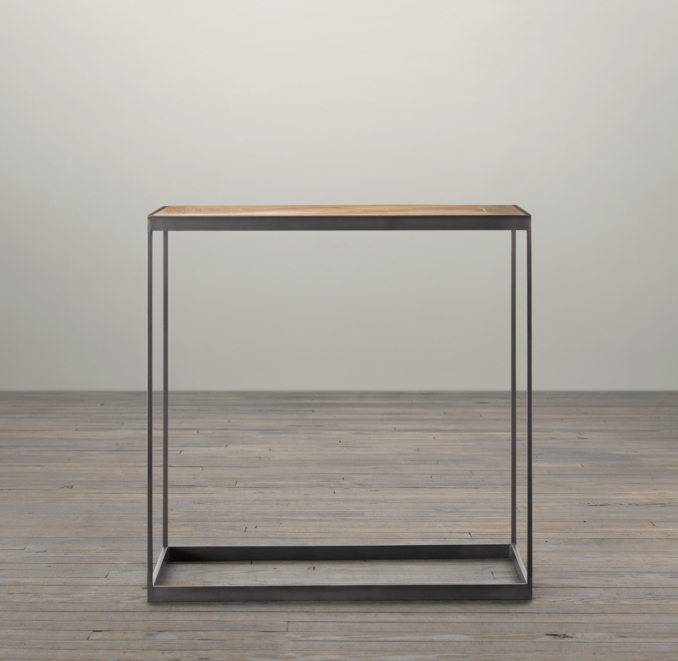 Reclaimed Oak Parquet Side Tables (Set of 2)