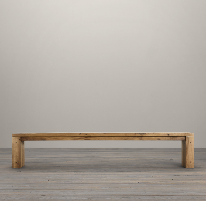 95" Parsons Reclaimed Russian Oak Bench