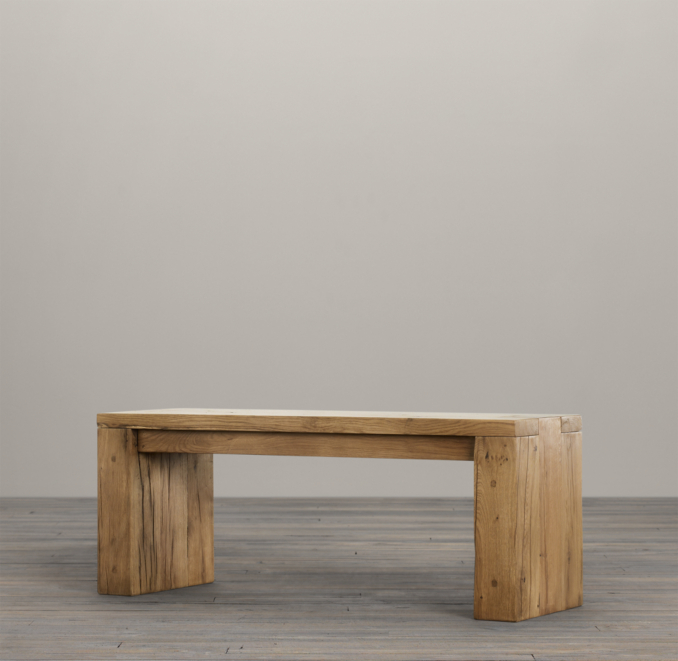 47" Parsons Reclaimed Russian Oak Bench