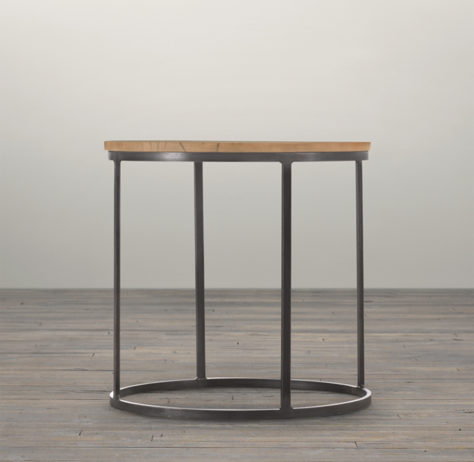 23" Watts Reclaimed Russian Oak Side Table (Set of 2)