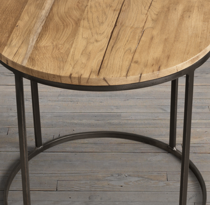 23" Watts Reclaimed Russian Oak Side Table (Set of 2)