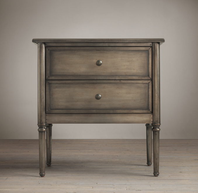 26" Spencer Metal Closed Nightstand