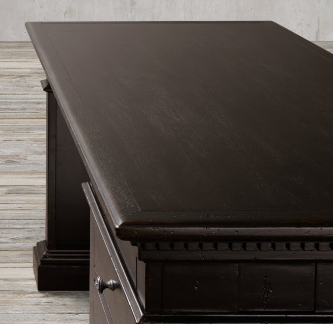 55" St. James Desk Antiqued Ebony