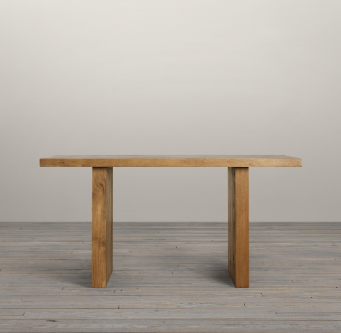 Reclaimed Russian Oak Plank 60" Rectangle Dining Table