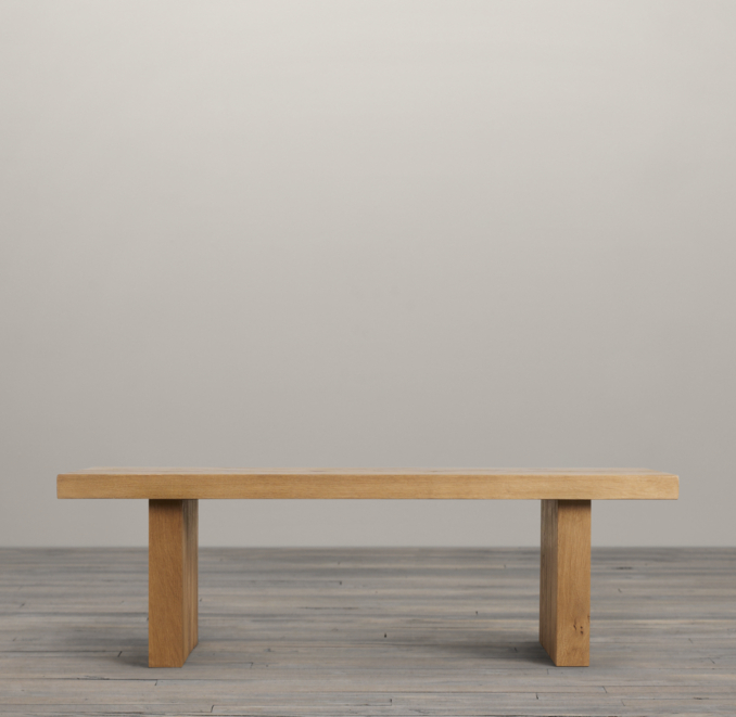 48" Reclaimed Russian Oak Plank Coffee Table