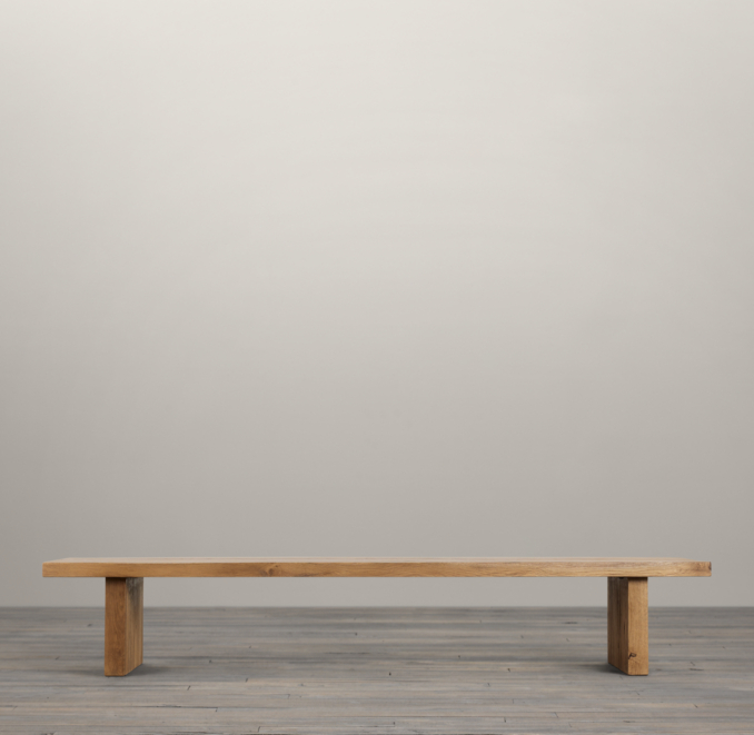 88" Reclaimed Russian Oak Plank Coffee Table Large