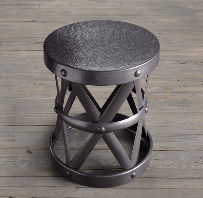 Spanish Colonial Drum Table Bronze