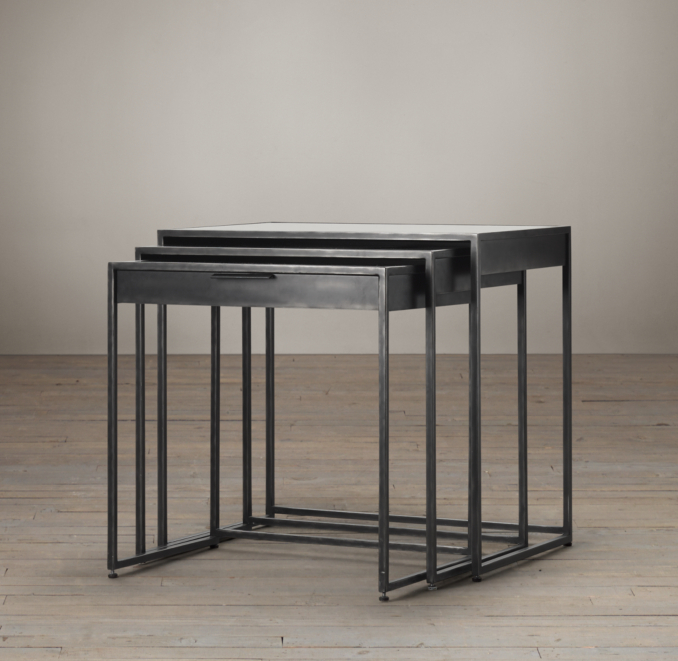 Gramercy Mirrored Nesting Side Tables