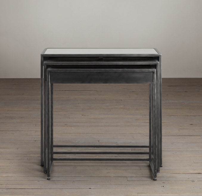 Gramercy Mirrored Nesting Side Tables