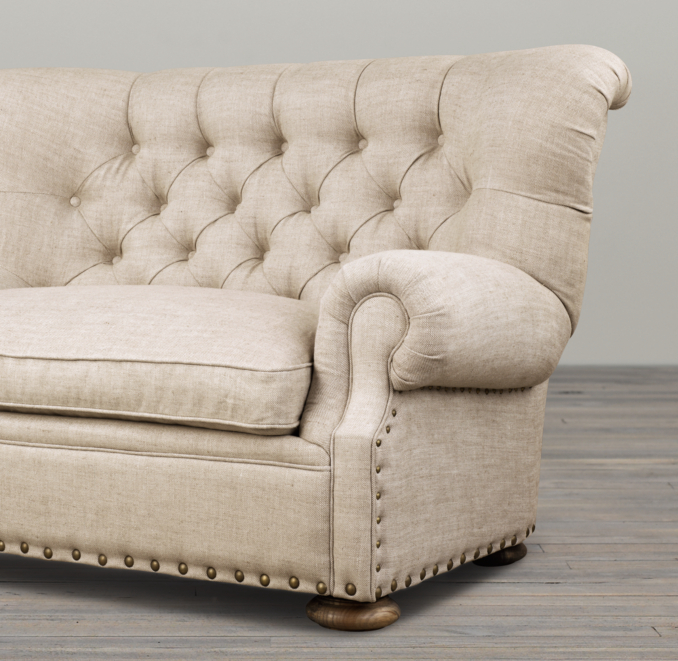 5' Churchill Upholstered Sofa with Nailheads