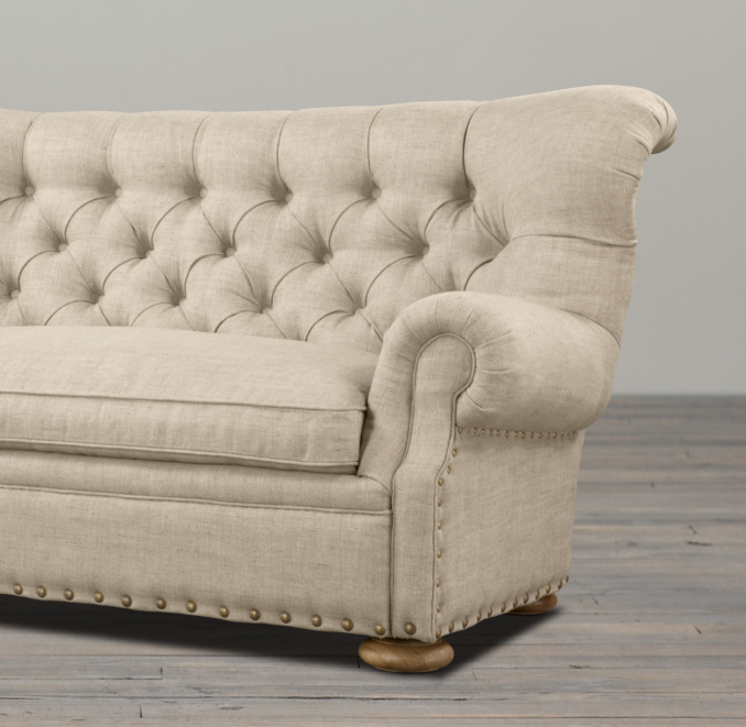 6' Churchill Upholstered Sofa with Nailheads