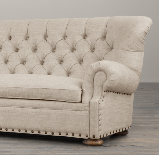 8' Churchill Upholstered Sofa with Nailheads