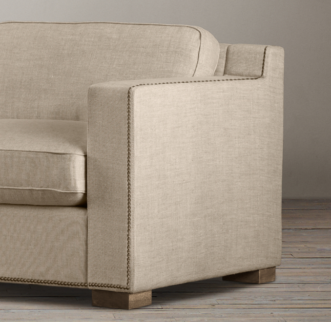 5' Collins Upholstered Sofa With Nailheads