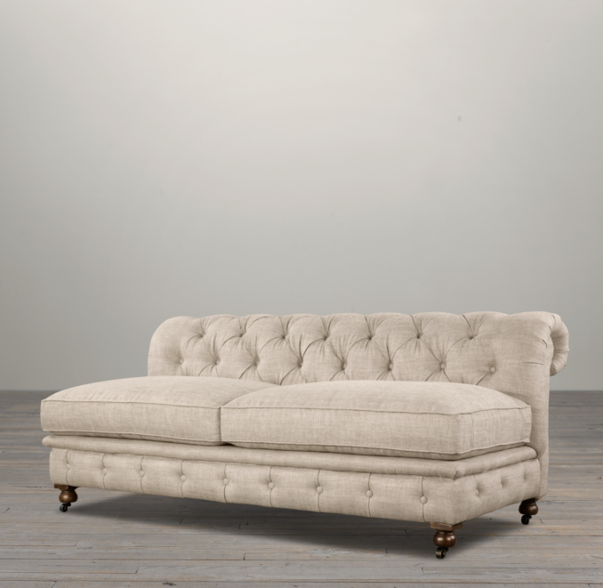 72" Kensington Upholstered Armless Sofa