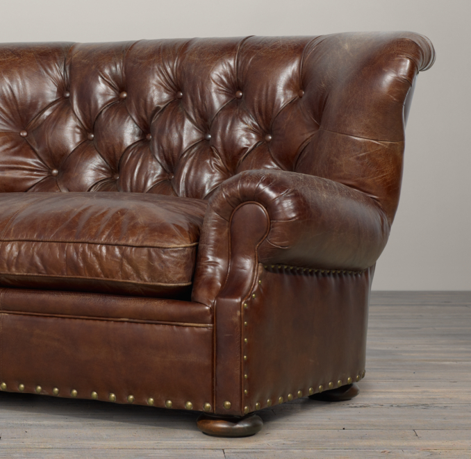 5' Churchill Leather Sofa