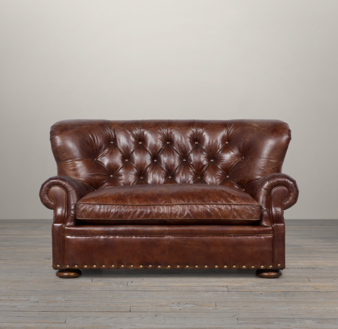 5' Churchill Leather Sofa