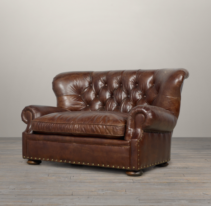 5' Churchill Leather Sofa