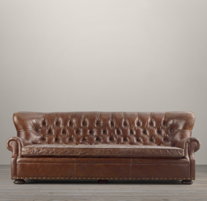 8' Churchill Leather Sofa
