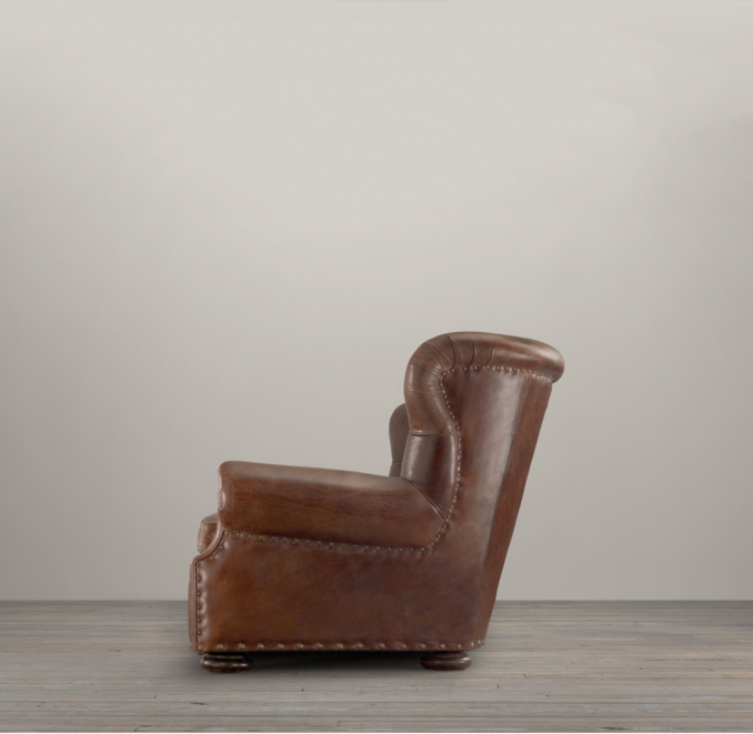 8' Churchill Leather Sofa