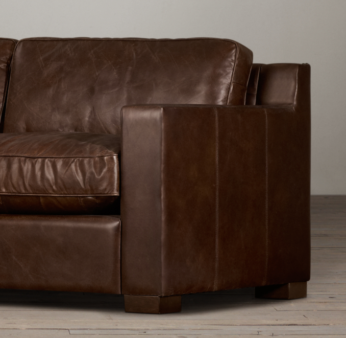 7' Collins Leather Sofa
