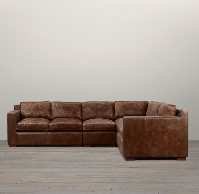 Collins Leather Right-Arm L-Sectional