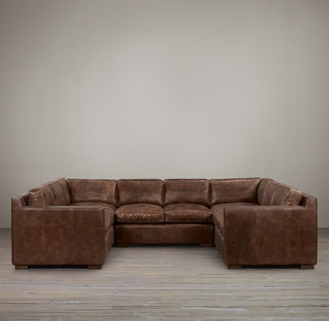Collins Leather U-Sofa Sectional