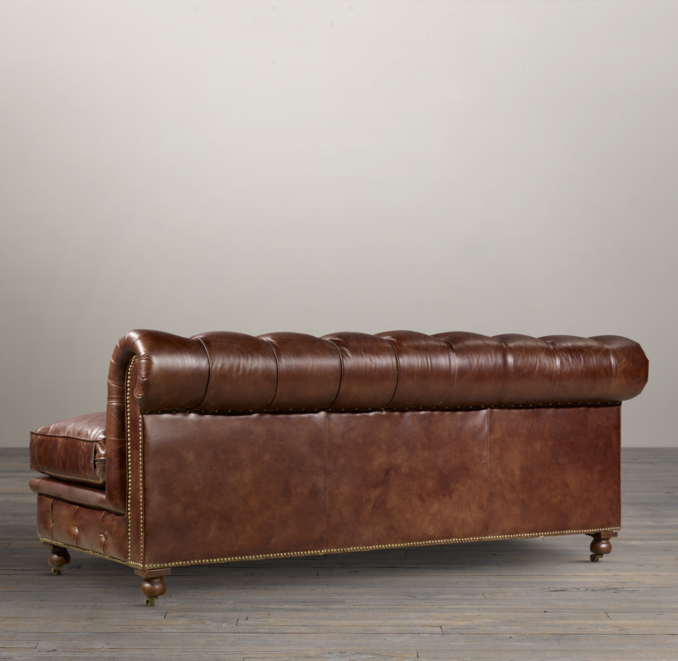 72" Kensington Leather Armless Sofa