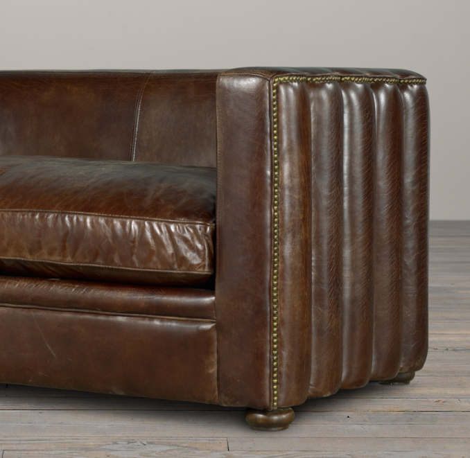 6' Maxime Leather Sofa