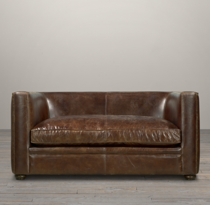 5' Maxime Leather Sofa