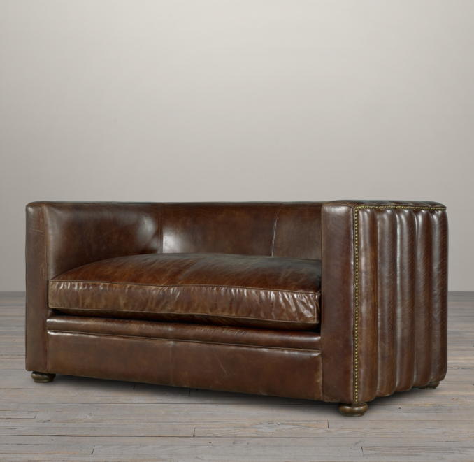 5' Maxime Leather Sofa