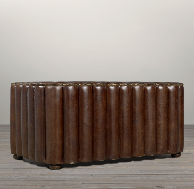 5' Maxime Leather Sofa