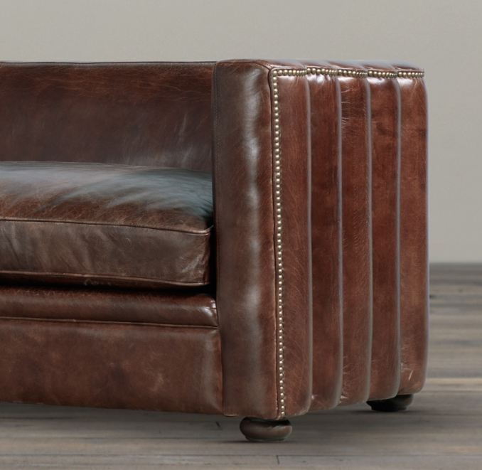 9' Maxime Leather Sofa